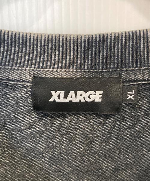 X-LARGE（エクストララージ）X-LARGE (エクストララージ) OVERDYED CREST CREWNECK SWEATSHIRT オーバーダイド クレスト クルーネック スウェットシャツ 101251012008 グレー サイズ:XLの古着・服飾アイテム