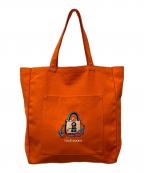 vault roomボルトルーム）の古着「LOGO CANVAS TOTE BAG ロゴ キャンバス トートバッグ」｜オレンジ