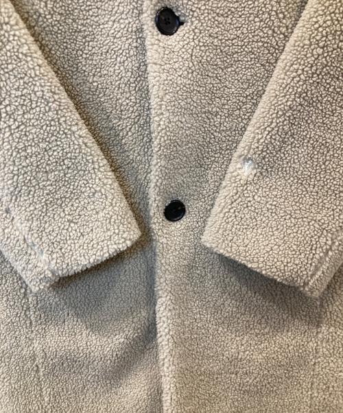 Gymphlex（ジムフレックス）Gymphlex (ジムフレックス) ライトボア ノーカラーコート　GY-A0729 ベージュ サイズ:12の古着・服飾アイテム