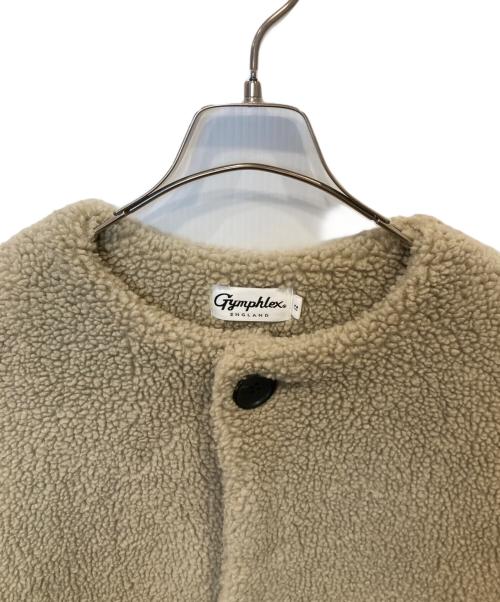 Gymphlex（ジムフレックス）Gymphlex (ジムフレックス) ライトボア ノーカラーコート　GY-A0729 ベージュ サイズ:12の古着・服飾アイテム