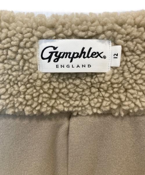 Gymphlex（ジムフレックス）Gymphlex (ジムフレックス) ライトボア ノーカラーコート　GY-A0729 ベージュ サイズ:12の古着・服飾アイテム