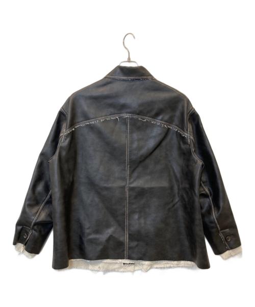 PERVERZE（パーバーズ）PERVERZE (パーバーズ) Washed Leather Jacket ウォッシュド・レザージャケット　0125010001 ダークブラウン サイズ:FREEの古着・服飾アイテム