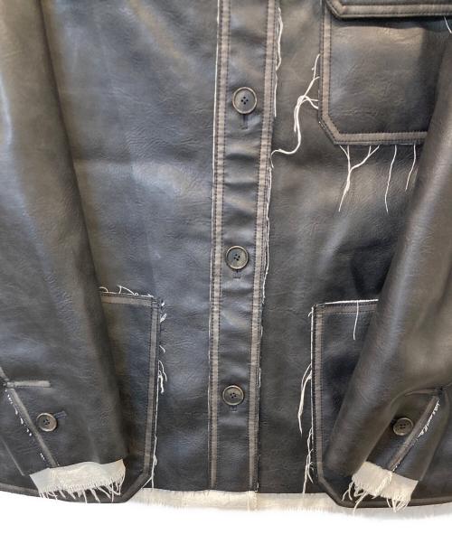 PERVERZE（パーバーズ）PERVERZE (パーバーズ) Washed Leather Jacket ウォッシュド・レザージャケット　0125010001 ダークブラウン サイズ:FREEの古着・服飾アイテム