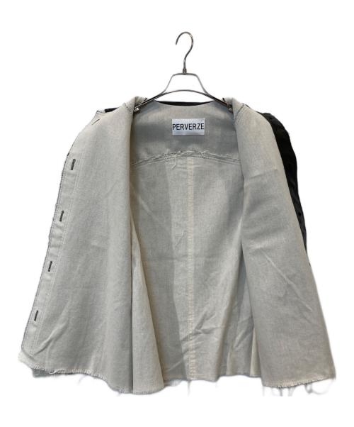 PERVERZE（パーバーズ）PERVERZE (パーバーズ) Washed Leather Jacket ウォッシュド・レザージャケット　0125010001 ダークブラウン サイズ:FREEの古着・服飾アイテム