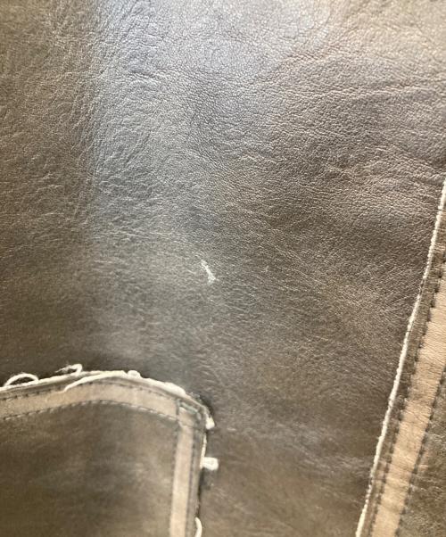 PERVERZE（パーバーズ）PERVERZE (パーバーズ) Washed Leather Jacket ウォッシュド・レザージャケット　0125010001 ダークブラウン サイズ:FREEの古着・服飾アイテム