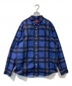 SUPREMEシュプリーム）の古着「Spray Tartan Shirt スプレー タータン シャツ」｜ネイビー