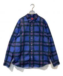 SUPREME（シュプリーム）の古着「Spray Tartan Shirt スプレー タータン シャツ」｜ネイビー