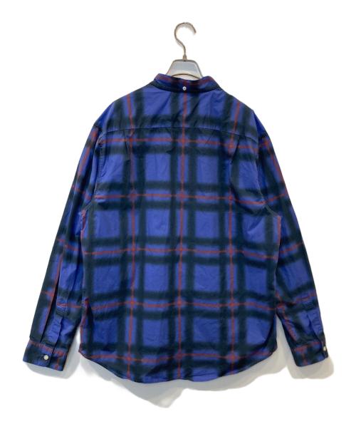 SUPREME（シュプリーム）SUPREME (シュプリーム) Spray Tartan Shirt スプレー タータン シャツ ネイビー サイズ:Lの古着・服飾アイテム