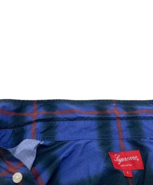 SUPREME（シュプリーム）SUPREME (シュプリーム) Spray Tartan Shirt スプレー タータン シャツ ネイビー サイズ:Lの古着・服飾アイテム