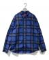 SUPREME（シュプリーム）の古着「Spray Tartan Shirt スプレー タータン シャツ」｜ネイビー