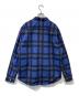 SUPREME (シュプリーム) Spray Tartan Shirt スプレー タータン シャツ ネイビー サイズ:L：12000円