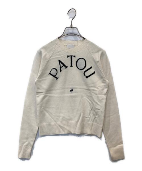 patou（パトゥ）Patou (パトゥ) ウールブレンド ロゴトップス　23S-KN110-8045 アイボリー サイズ:XSの古着・服飾アイテム