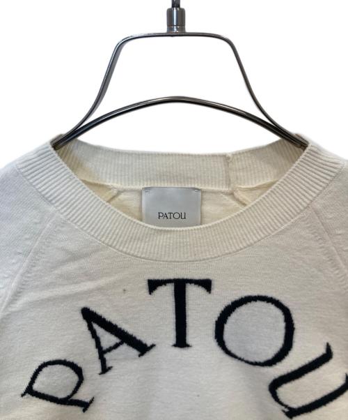 patou（パトゥ）Patou (パトゥ) ウールブレンド ロゴトップス　23S-KN110-8045 アイボリー サイズ:XSの古着・服飾アイテム