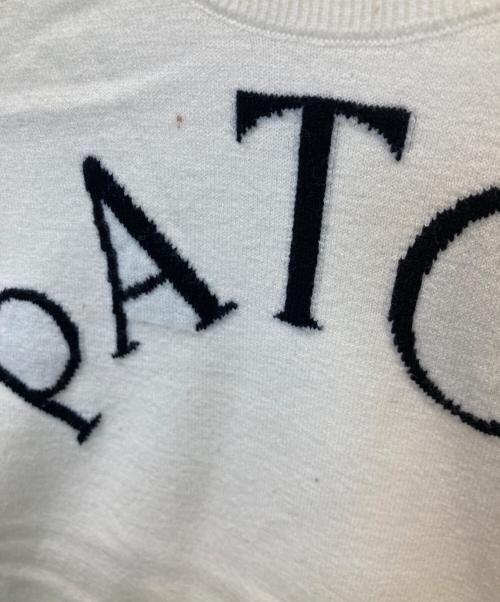 patou（パトゥ）Patou (パトゥ) ウールブレンド ロゴトップス　23S-KN110-8045 アイボリー サイズ:XSの古着・服飾アイテム