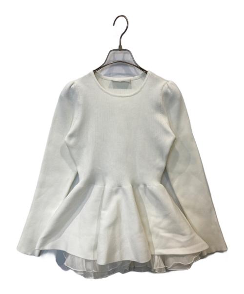 CELFORD（セルフォード）CELFORD (セルフォード) ペプラムドッキングニットプルオーバー　CWNT261022 アイボリー サイズ:36の古着・服飾アイテム