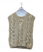 MAYDIマイディ）の古着「CHUNKY VEST ニットベスト」｜ベージュ
