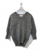 JUN MIKAMIジュン ミカミ）の古着「Vネックウールニット 22AW-16-N」｜グレー