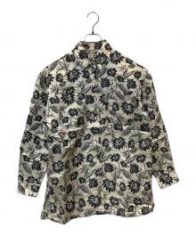 ERiKOKATORi（エリコカトリ）の古着「lower jacquard blouse ジャガード シャツ EK3-1-2」｜ベージュ