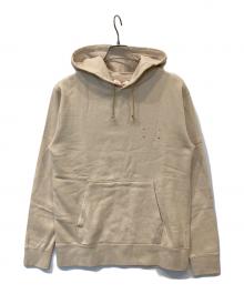 MEYAME（メヤメ）の古着「ELBOW PATCH HOODI エルボー・パッチ・フーディ MEY-1326」｜ベージュ