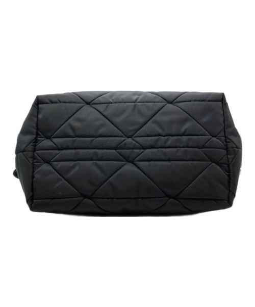 PRADA（プラダ）PRADA (プラダ) ミディアム パデッド Re-Nylon xレザー トートバッグ 1BG436 ブラックの古着・服飾アイテム