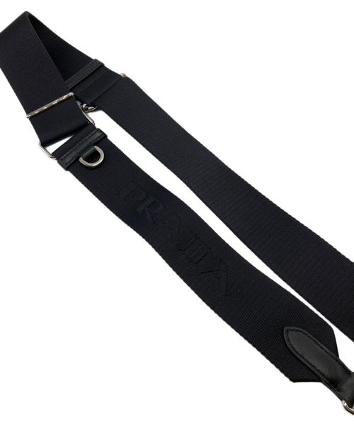 PRADA（プラダ）PRADA (プラダ) ミディアム パデッド Re-Nylon xレザー トートバッグ 1BG436 ブラックの古着・服飾アイテム