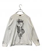 stussyステューシー）の古着「長袖カットソー」｜ホワイト