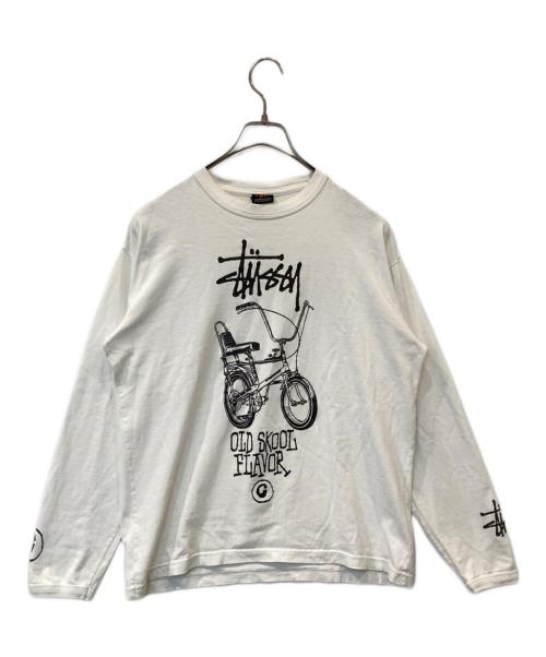 stussy（ステューシー）stussy (ステューシー) 長袖カットソー ホワイト サイズ:Mの古着・服飾アイテム