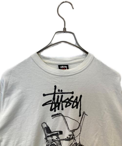 stussy（ステューシー）stussy (ステューシー) 長袖カットソー ホワイト サイズ:Mの古着・服飾アイテム