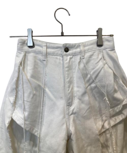 melt the lady（メルトザレディ）MELT THE LADY (メルトザレディ) damage open slash pants　M32302 ホワイト サイズ:Mの古着・服飾アイテム