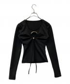 melt the ladyメルトザレディ）の古着「center open gather tops　ML31854」｜ブラック