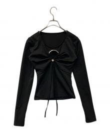 melt the lady（メルトザレディ）の古着「center open gather tops　ML31854」｜ブラック