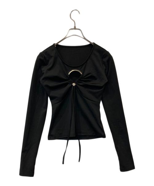 melt the lady（メルトザレディ）MELT THE LADY (メルトザレディ) center open gather tops　ML31854 ブラック サイズ:FREEの古着・服飾アイテム