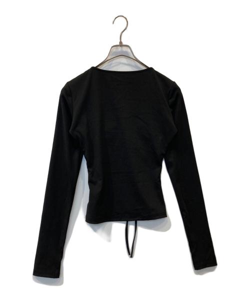 melt the lady（メルトザレディ）MELT THE LADY (メルトザレディ) center open gather tops　ML31854 ブラック サイズ:FREEの古着・服飾アイテム