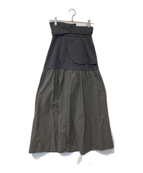 melt the lady（メルトザレディ）MELT THE LADY (メルトザレディ) waist belt skirt　ML32823 グレー サイズ:Mの古着・服飾アイテム