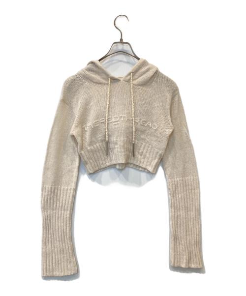 THEREDTHREAD（ザレッドスレッド）THEREDTHREAD (ザレッドスレッド) ロゴニットパーカー　TR33236 ベージュ サイズ:FREEの古着・服飾アイテム