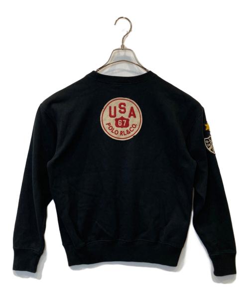 POLO RALPH LAUREN（ポロ・ラルフローレン）POLO RALPH LAUREN (ポロ・ラルフローレン) ワッペンスウェット ブラック サイズ:xsの古着・服飾アイテム