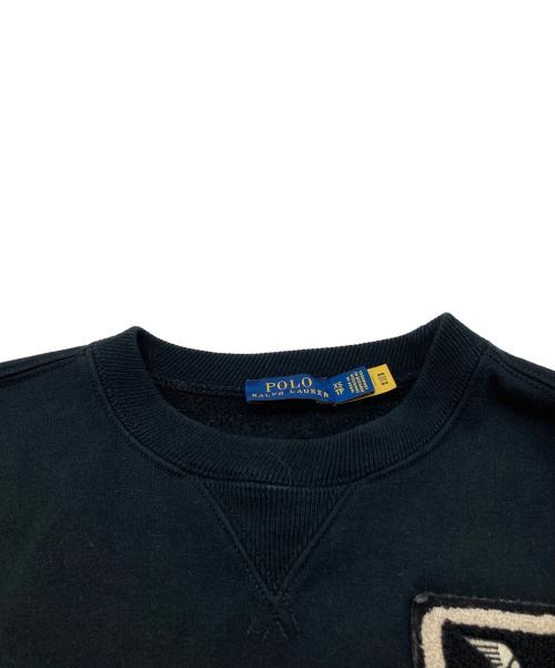 POLO RALPH LAUREN（ポロ・ラルフローレン）POLO RALPH LAUREN (ポロ・ラルフローレン) ワッペンスウェット ブラック サイズ:xsの古着・服飾アイテム