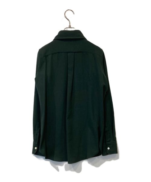 MADISONBLUE（マディソンブルー）MADISONBLUE (マディソンブルー) HIGH COLLAR MADAME WOOL SHIRT  ハイ カラー マダム ウール シャツ MB184-5011 グリーン サイズ:1の古着・服飾アイテム