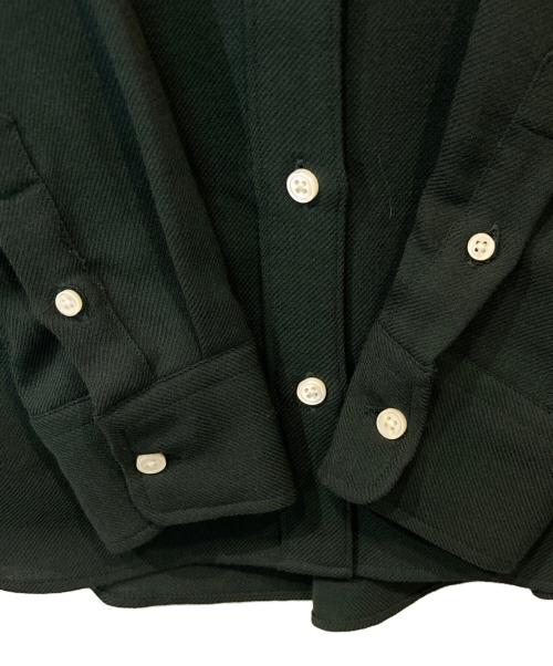 MADISONBLUE（マディソンブルー）MADISONBLUE (マディソンブルー) HIGH COLLAR MADAME WOOL SHIRT  ハイ カラー マダム ウール シャツ MB184-5011 グリーン サイズ:1の古着・服飾アイテム
