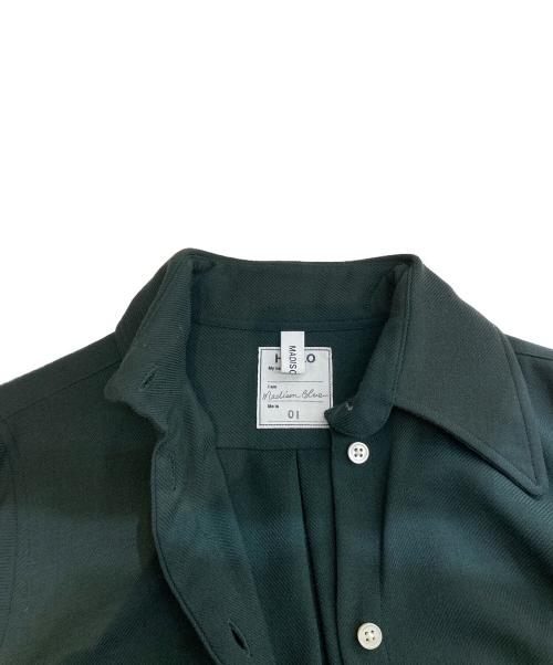 MADISONBLUE（マディソンブルー）MADISONBLUE (マディソンブルー) HIGH COLLAR MADAME WOOL SHIRT  ハイ カラー マダム ウール シャツ MB184-5011 グリーン サイズ:1の古着・服飾アイテム