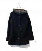 BURBERRY BLUE LABELバーバリー ブルー レーベル）の古着「ファー付カシミヤ混コート　FCF44-712-09」｜ブラック
