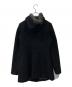 BURBERRY BLUE LABEL (バーバリー ブルー レーベル) ファー付カシミヤ混コート　FCF44-712-09 ブラック サイズ:38：9000円