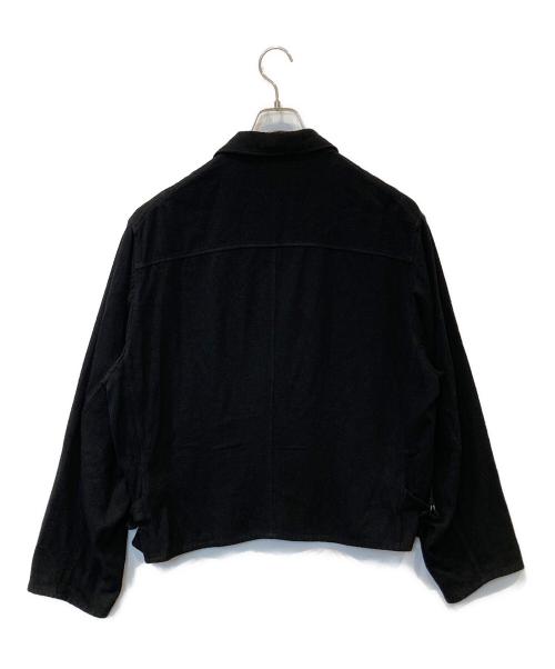 COMOLI（コモリ）COMOLI (コモリ) シルクネップ ジップショートジャケット　B01-01003 ブラック サイズ:2の古着・服飾アイテム
