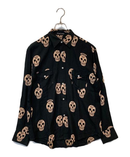 Hysteric Glamour（ヒステリックグラマー）Hysteric Glamour (ヒステリックグラマー) スカルプリントシャツ ブラック サイズ:表記がないため不明の古着・服飾アイテム