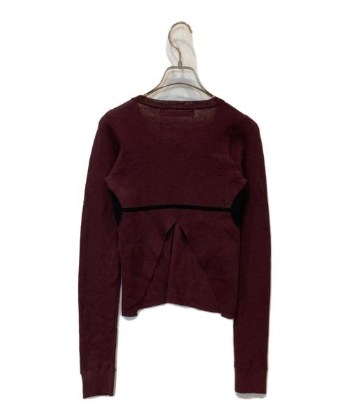 LEINWANDE（ラインヴァンド）LEINWANDE (ラインヴァンド) Bra Intarsia Knit　0225030506 ボルドー サイズ:Fの古着・服飾アイテム