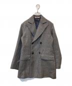 AURALEEオーラリー）の古着「DOUBLE FACE CHECK DOUBLE-BREASTED JACKET　A8AJ04BN」｜ブラウン