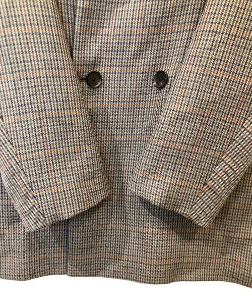 AURALEE（オーラリー）AURALEE (オーラリー) DOUBLE FACE CHECK DOUBLE-BREASTED JACKET　A8AJ04BN ブラウンの古着・服飾アイテム