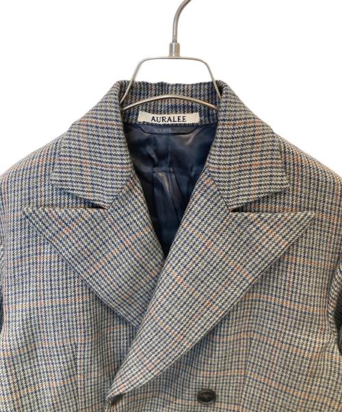AURALEE（オーラリー）AURALEE (オーラリー) DOUBLE FACE CHECK DOUBLE-BREASTED JACKET　A8AJ04BN ブラウンの古着・服飾アイテム