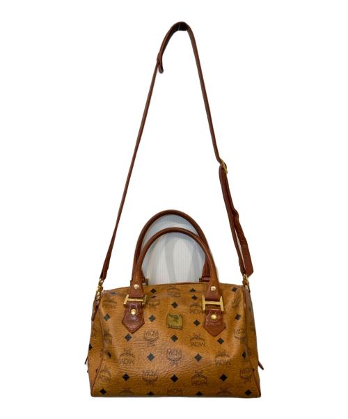 MCM（エムシーエム）MCM (エムシーエム) 2WAYミニボストンバッグ ブラウンの古着・服飾アイテム