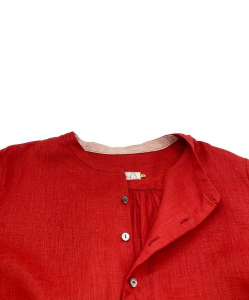 Pal'las Palace（パラスパレス）PAL'LAS PALACE (パラスパレス) リネンシャツ レッド サイズ:3の古着・服飾アイテム